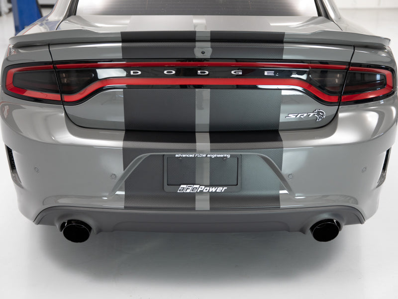 aFe MACH Force-XP 4-1/2in Black OE Replacement Exhaust Tips - 15-19 Dodge Charger/Hellcat (view 2)