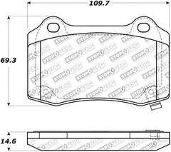 StopTech Street Touring 10+ Camaro Rear Brake Pads