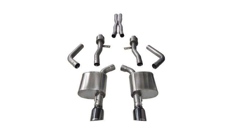 Corsa 15-16 Dodge Charger SRT / Scat Pack / R/T 6.4L Black Sport Cat-Back Exhaust Main image