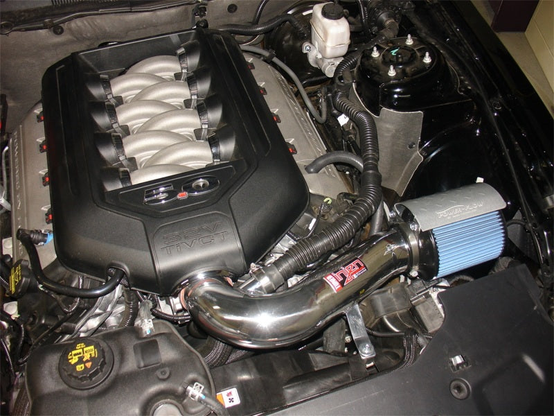 Injen 11 Ford Mustang GT V8 5.0L Power-Flow Polished Short Ram Air Intake w/ MR Tech & Heat Shield (view 5)