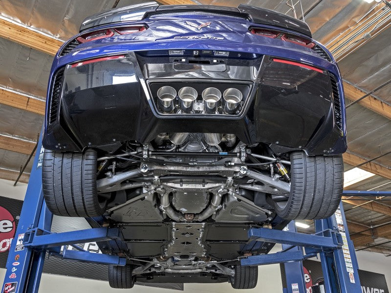 aFe MACH Force-Xp Axle-Back Exhaust System w/ Carbon Fiber Tips Chevrolet Corvette (C7) 14-19 6.2L (view 2)