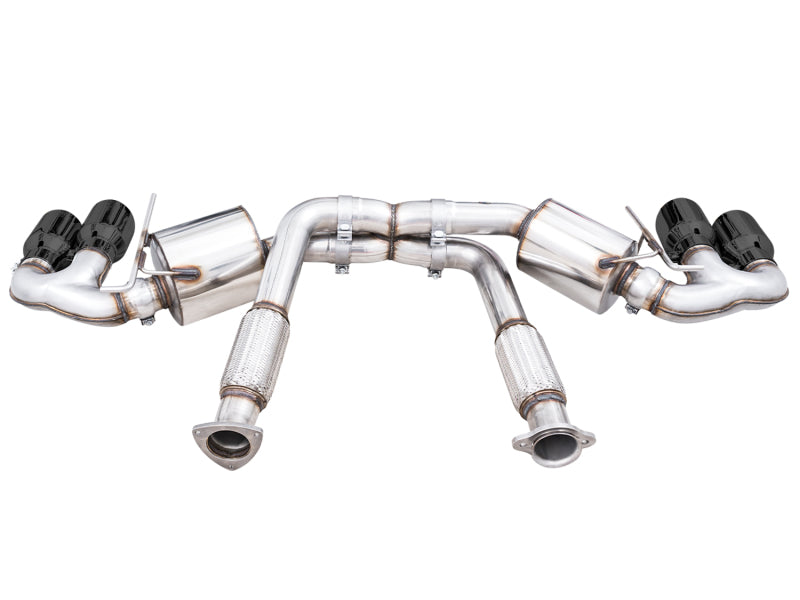 AWE Tuning 2020 Chevrolet Corvette (C8) Touring Edition Exhaust - Quad Diamond Black Tips (view 4)