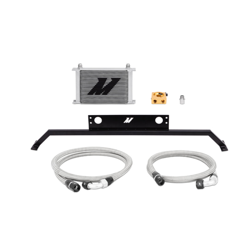 Mishimoto 11-14 Ford Mustang GT 5.0L Oil Cooler Kit - Silver Main image