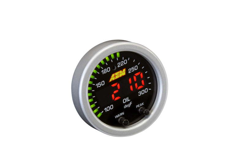 AEM X-Series Temperature 100-300F Gauge Kit (ONLY Black Bezel and Water Temp. Faceplate) (view 7)