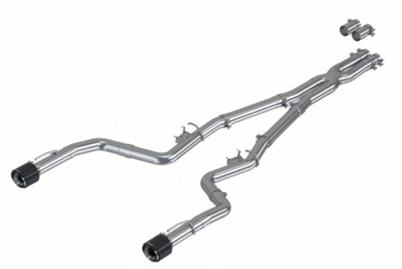 MBRP 17-21 Charger 5.7L/6.2L/6.4L 3in Race Profile Cat-Back w/Dual Carbon Fiber Tips T304 SS Exhaust (view 5)