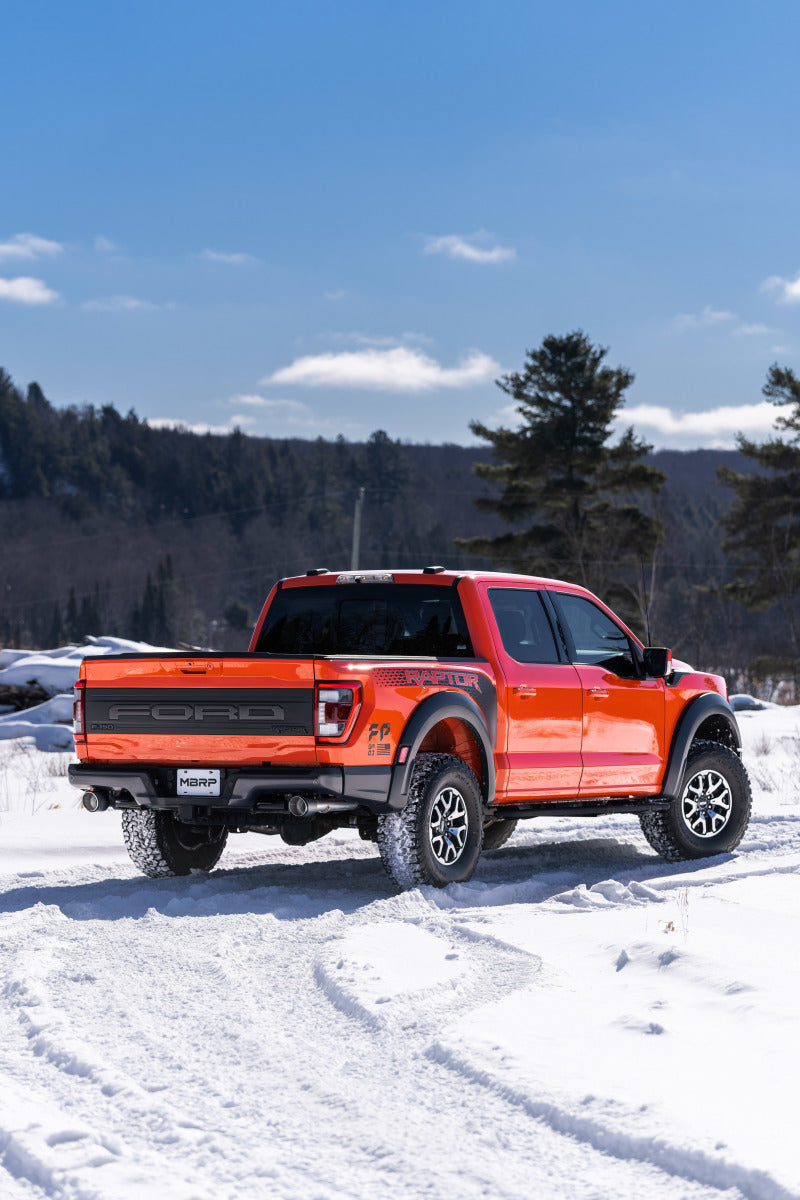 MBRP 2021+ Ford F-150 Raptor Axle-Back Dual Rear Exit T304 Performance Exhaust Sys (view 4)
