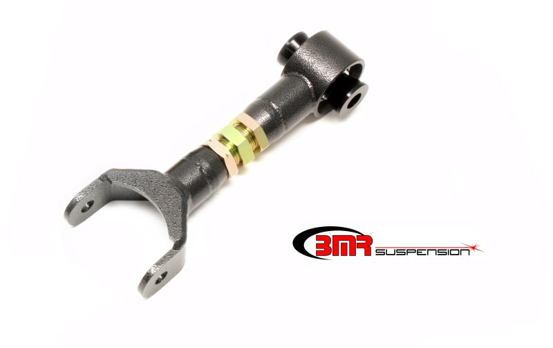 BMR 11-14 S197 Mustang Upper Control Arm On-Car Adj. w/ Spherical Bearings - Black Hammertone Main image