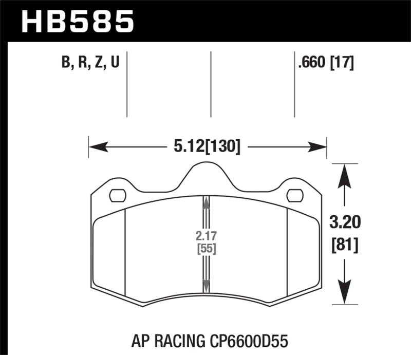 Hawk 12-14 McLaren MP4-12C HPS 5.0 Front Brake Pads (view 3)