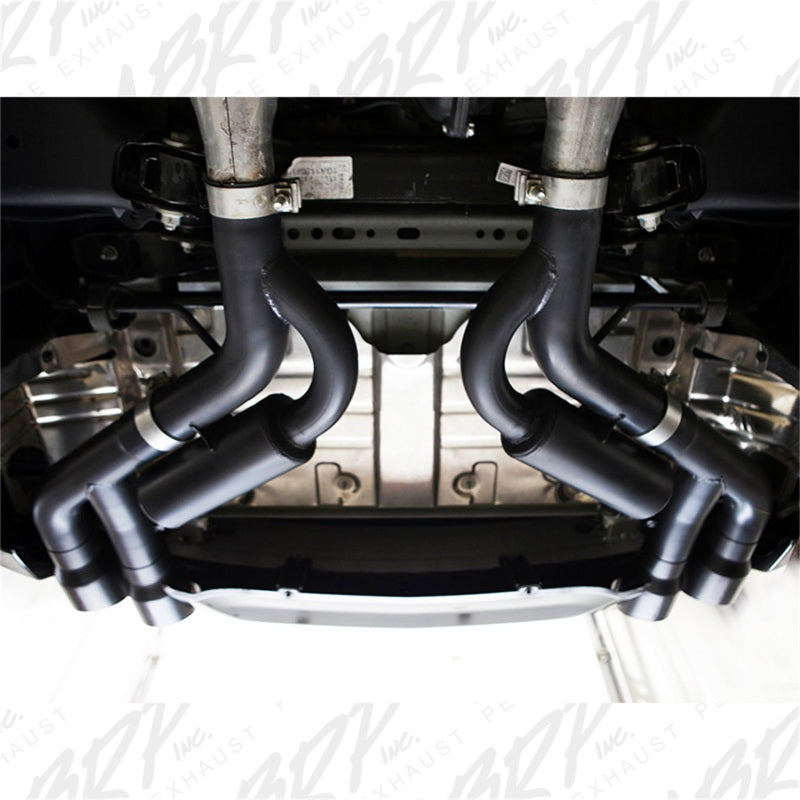MBRP 18-20 Ford Mustang GT 2.5in Black Coated Non Active Dual Axle Back Exhaust - 4in Dual Wall Tips (view 5)