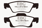 EBC 11+ Dodge Durango 3.6 Greenstuff Rear Brake Pads (view 4)