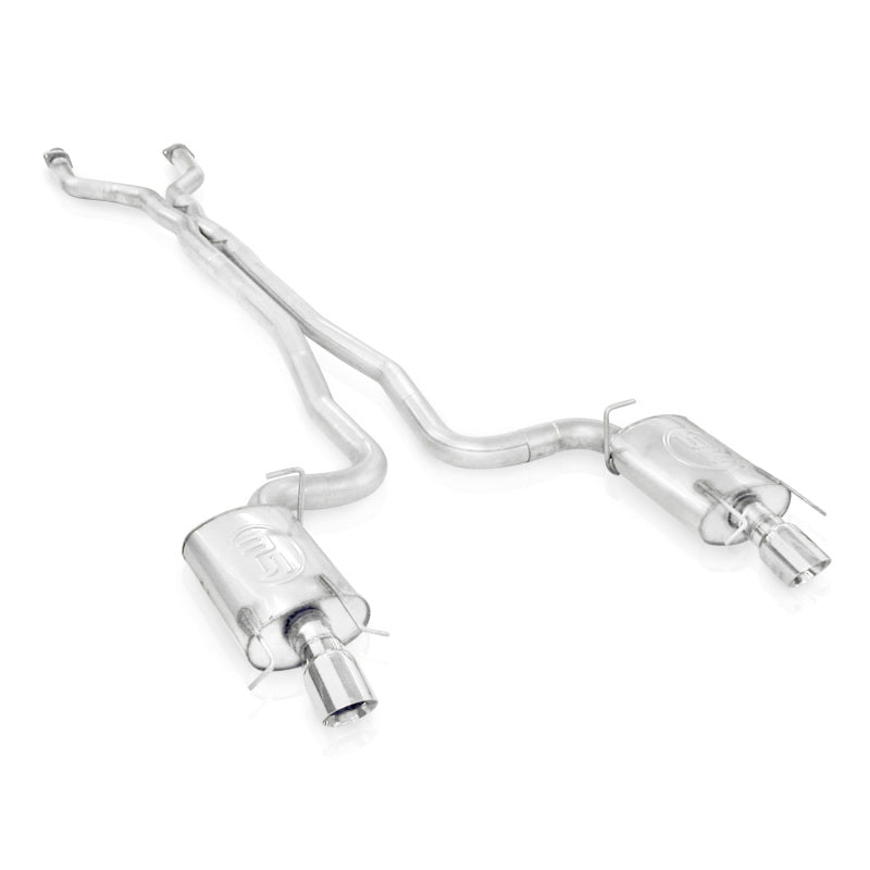 Stainless Works 2009-15 Cadillac CTS-V Sedan 3in Catback System X-Pipe Chambered Mufflers 4in Tips Main image