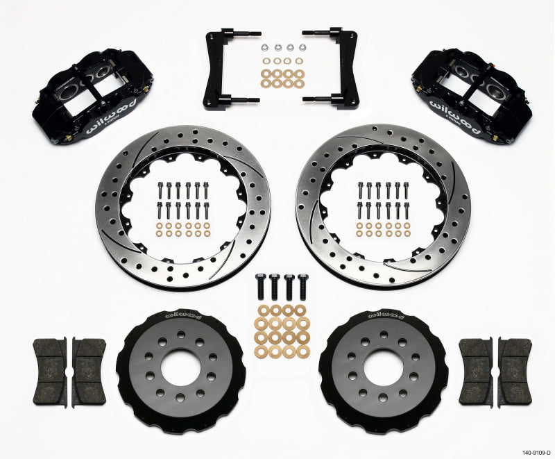 Wilwood Narrow Superlite 6R Front Hat Kit 13.06in Drilled 2005-2014 Mustang Main image