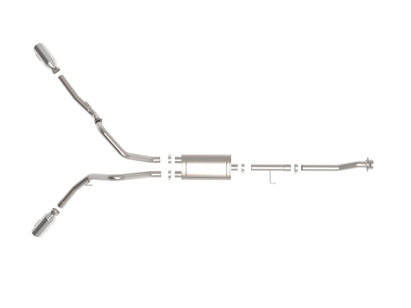 aFe Vulcan 3in 304 SS Cat-Back Exhaust 2021 Ford F-150 V6 2.7L/3.5L (tt)/V8 5.0L w/ Polished Tips (view 5)