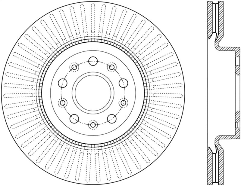 StopTech 14-18 Cadillac CTS Cryo-Stop Front Premium Rotor Main image