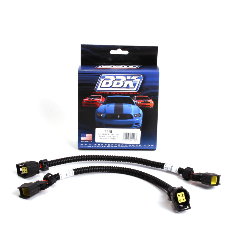 BBK 05-20 Dodge 4 Pin Square Style O2 Sensor Wire Harness Extensions 12 (pair) (view 2)