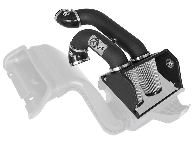 aFe MagnumFORCE 2XP Intake w/3.5in Black Steel Housing Pro DRY S Filter 2017 Ford F-150 V6-3.5L (tt) Main image