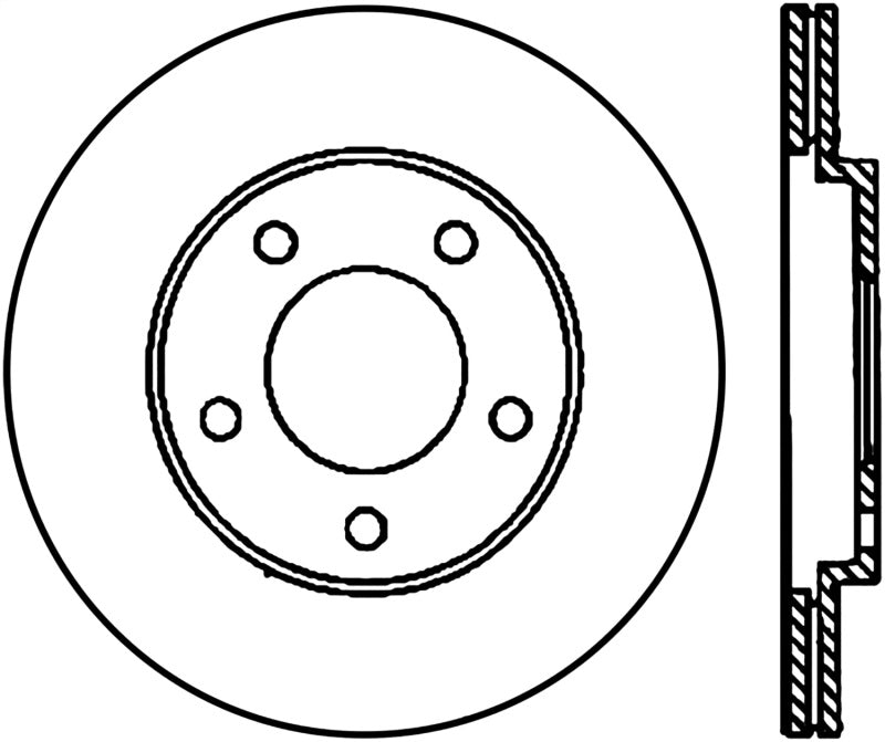 StopTech 05-14 Ford Mustang Cryo-Stop Rear Premium Rotor Main image