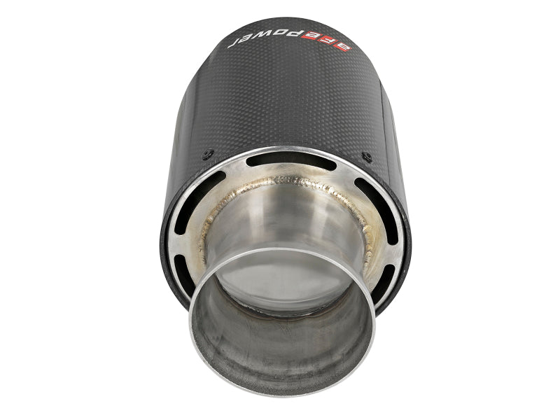 aFe MACH Force-XP 4-1/2in Carbon Fiber OE Replacement Exhaust Tips - 15-19 Dodge Charger/Hellcat (view 5)