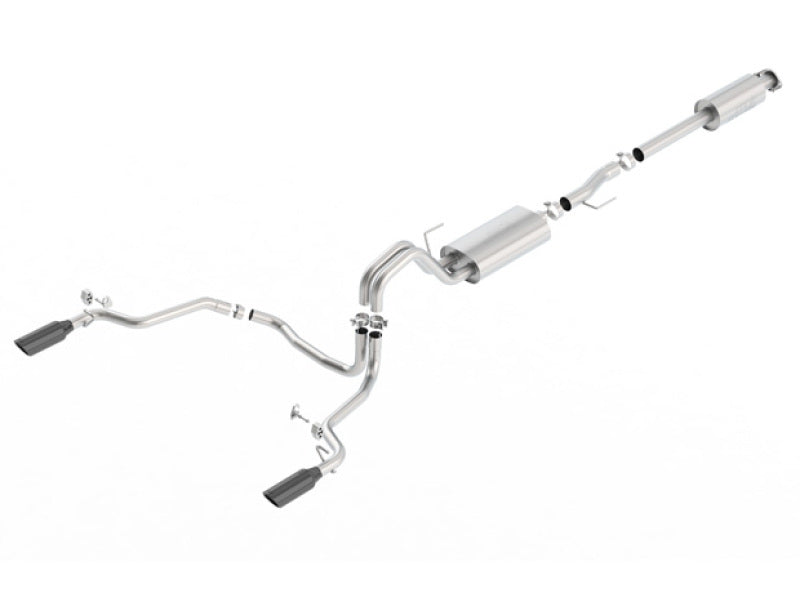 Borla 15-17 Ford F-150 2.7L/ 3.5L EcoBoost/ 5.0L V8 Rear Exit S-Type Catback Exhaust Black Chrome (view 2)