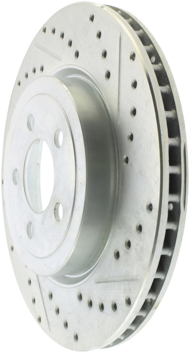 StopTech Select Sport 10-14 Dodge Challenger Drilled and Slotted Front Left Brake Rotor (view 3)