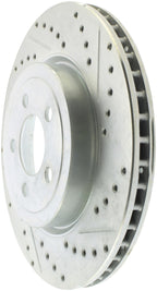 StopTech Select Sport 10-14 Dodge Challenger Drilled and Slotted Front Left Brake Rotor (view 3)