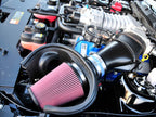 Airaid 10-14 Ford Mustang Shelby 5.4L Supercharged Direct Replacement Filter - Oiled / Red Media (view 5)