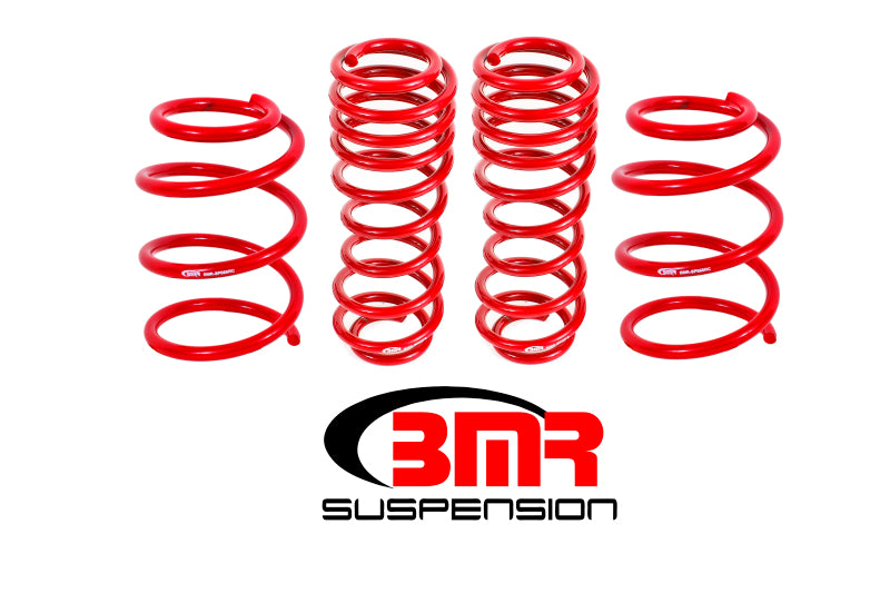 BMR 05-14 S197 Mustang GT Handling Version Lowering Springs (Set Of 4) - Red Main image