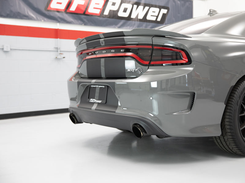 aFe MACH Force-XP 4-1/2in Carbon Fiber OE Replacement Exhaust Tips - 15-19 Dodge Charger/Hellcat (view 2)