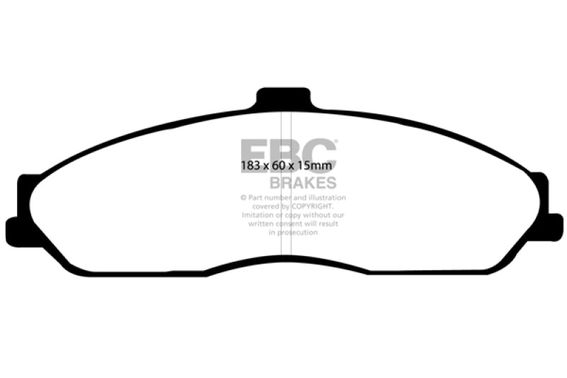 EBC 03-04 Cadillac XLR 4.6 Ultimax2 Front Brake Pads (view 2)