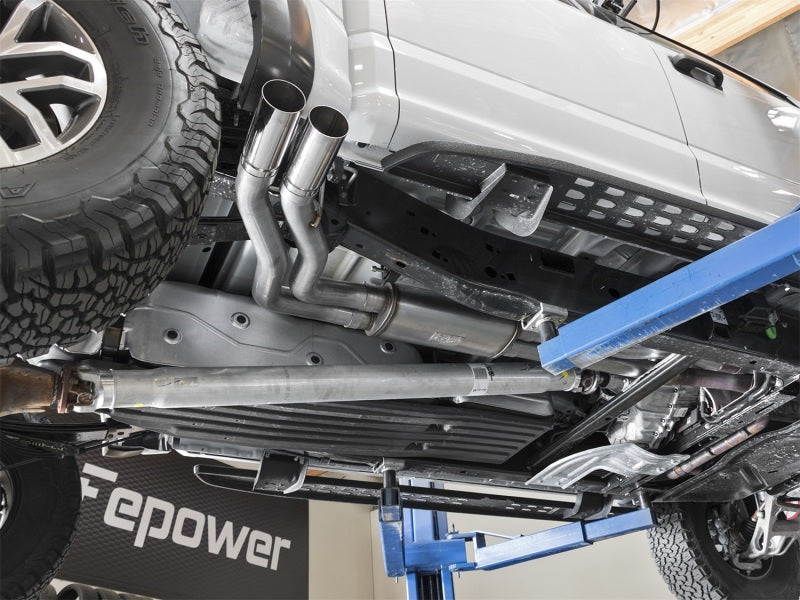 aFe POWER Rebel Series 3in 409 SS Cat Back Exhaust w/ Polished Tips 17 Ford F-150 Raptor V6-3.5L (view 2)
