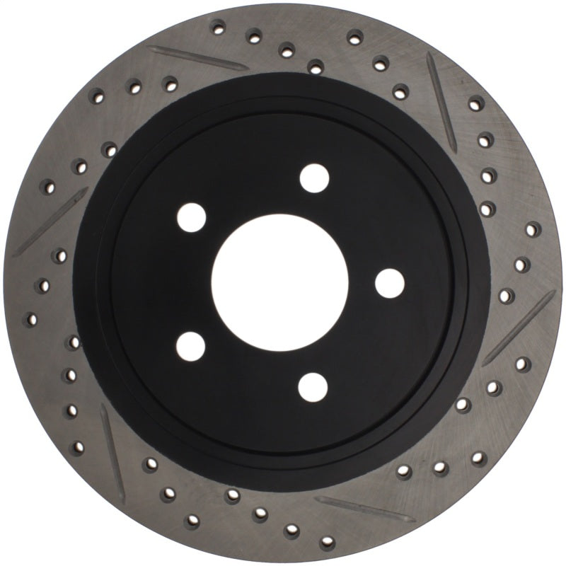 StopTech 05-10 Ford Mustang Slotted & Drilled Left Rear Rotor (view 2)