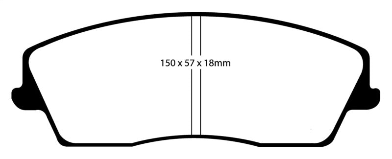 EBC 05-09 Chrysler 300 2.7 Redstuff Front Brake Pads (view 2)