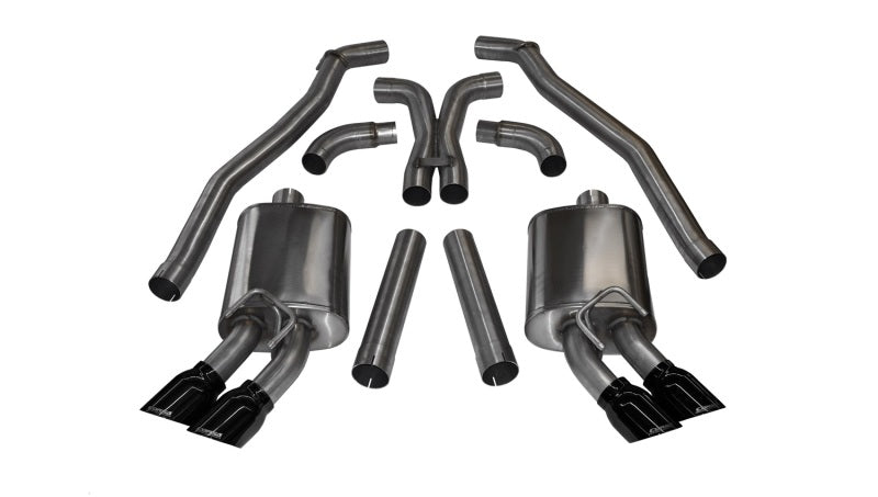 Corsa 12-13 Chevrolet Camaro Coupe ZL1 6.2L V8 Black Sport Cat-Back + XO Exhaust (view 2)