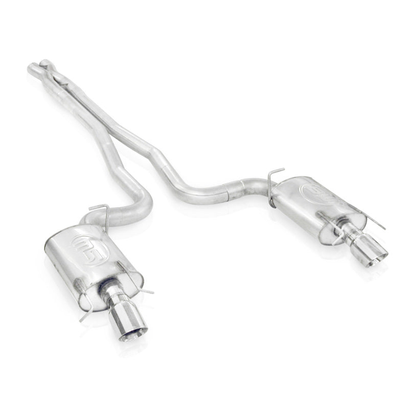 Stainless Works 2009-15 Cadillac CTS-V Sedan 3in Catback System X-Pipe Chambered Mufflers 4in Tips Main image