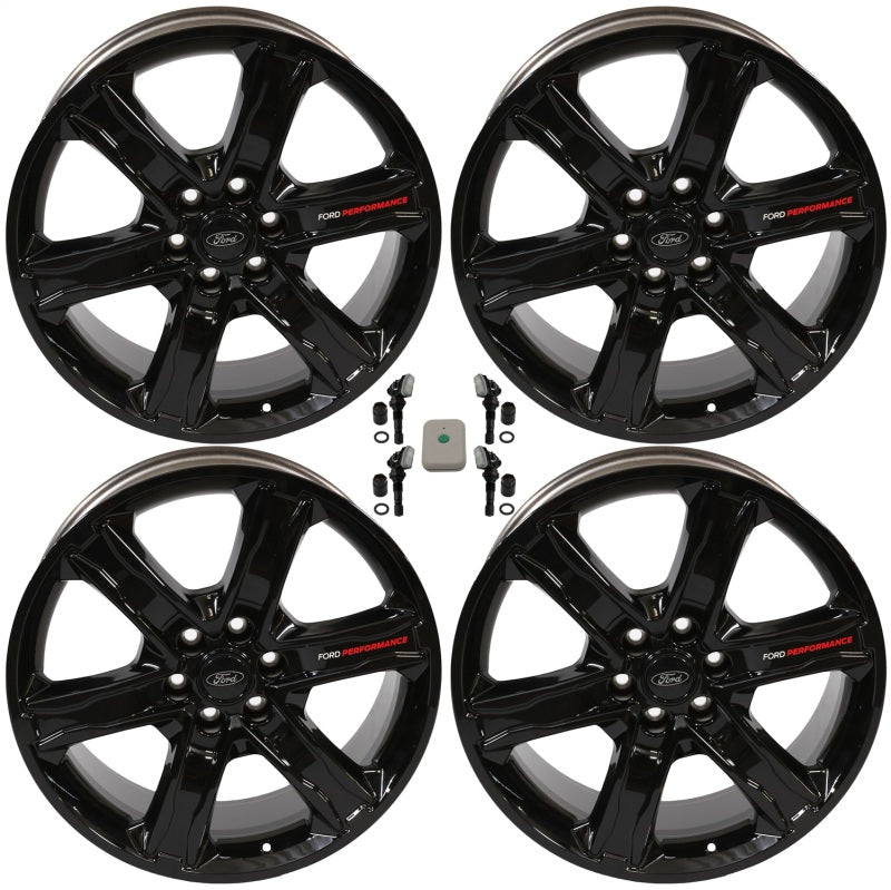 Ford Racing 15-23 F-150 22x9.5in Wheel Kit - Gloss Black Main image