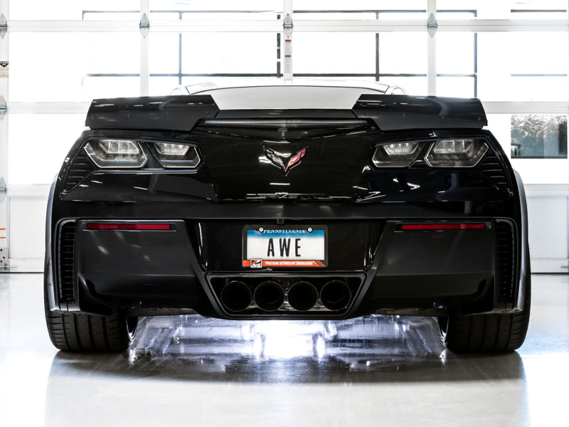 AWE Tuning 14-19 Chevy Corvette C7 Z06/ZR1 Touring Edition Axle-Back Exhaust w/Black Tips (view 2)