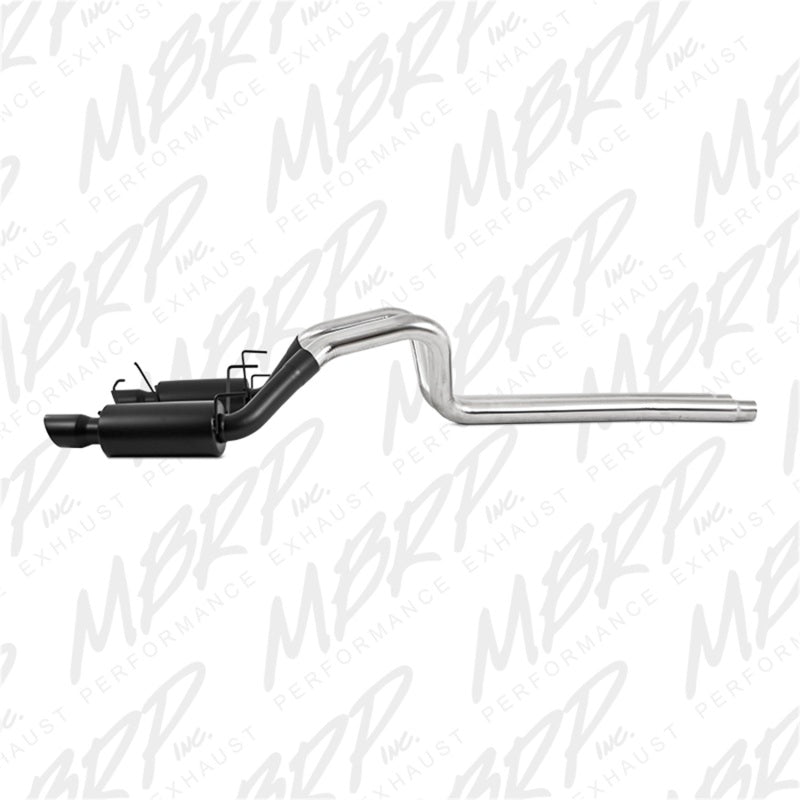 MBRP 11-14 Ford Mustang GT 5.0L 3in Cat Back Dual Split Rear Street Version 4in Tips - Black (view 6)