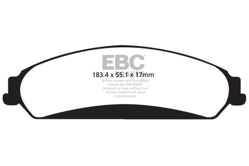 EBC 11+ Chrysler 300 Limited 3.6 4WD Greenstuff Front Brake Pads (view 3)