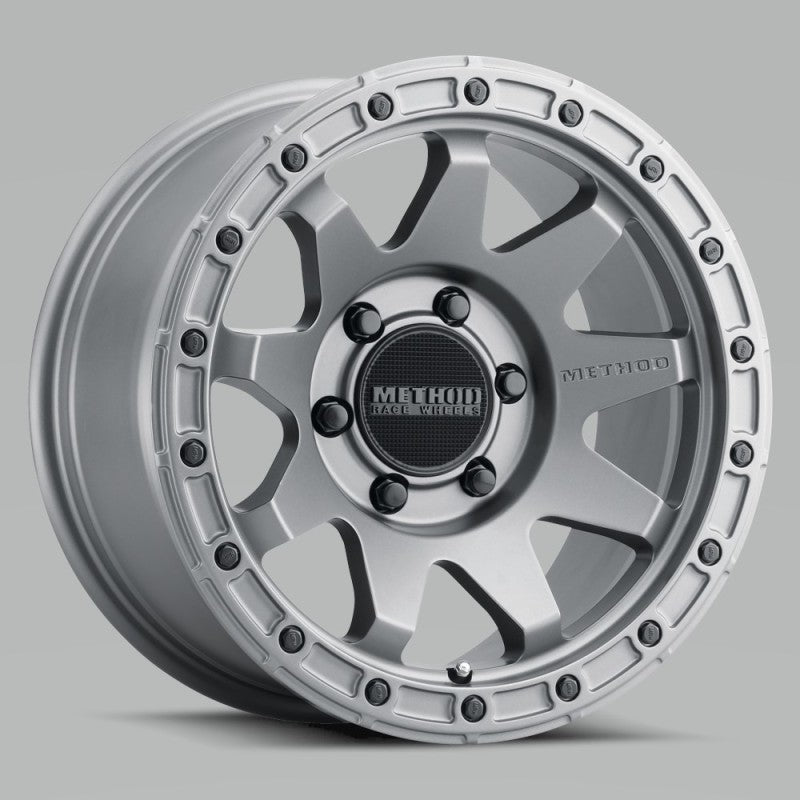 Method MR317 17x8.5 0mm Offset 6x135 87mm CB Matte Titanium Wheel Main image