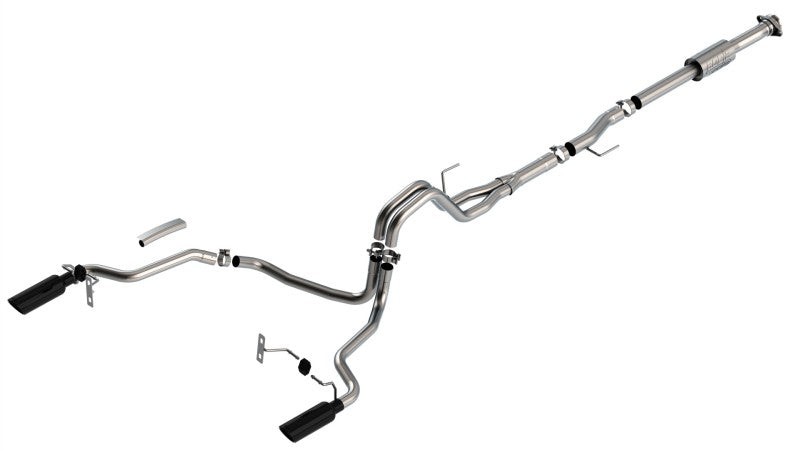 Borla F-150 2021 2.7L/3.5L 4dr CC SB EC STB Lari/King R/Plinum/LTD 3/2.25 SRE CB AK BLK CHR Tips (view 4)