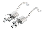 Borla 15 Chevy Corvette C7 ZO6 6.2L w/o AFM w/ NPP ATAK Quad RD RL IC Tips Center Rear Exit Exhaust (view 2)