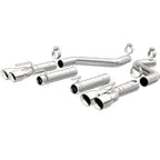MagnaFlow Axle-Back, SS, 3in, Quad Split Rear 3.5 Tips 2015 Dodge Challenger incl SRT Hellcat (view 2)
