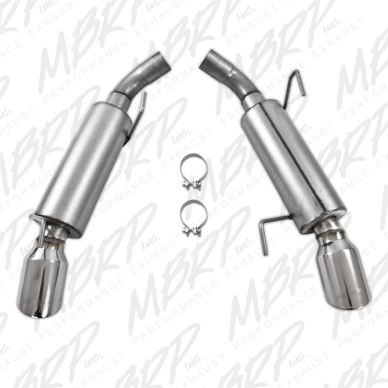 MBRP 05-10 Ford Mustang GT 5.0/Shelby GT500 Dual Mufflers Axle Back Split Rear AL (view 4)