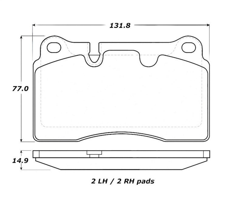 StopTech Performance 14-17 Volkswagen Touareg Front Brake Pads Main image