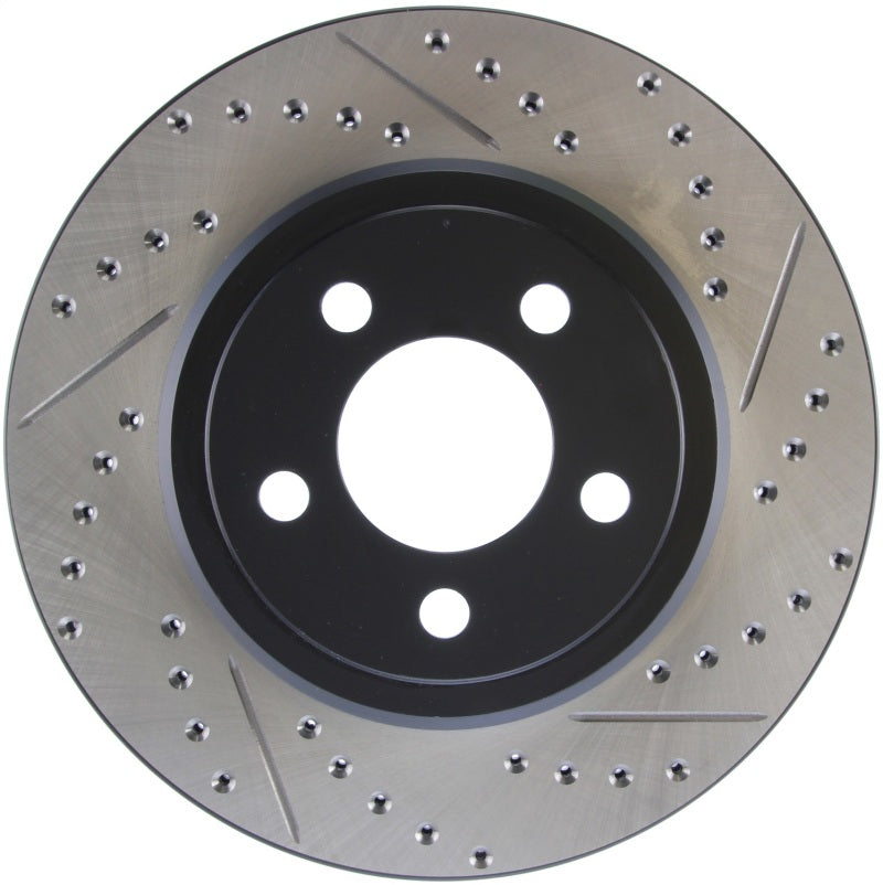 StopTech 05-09 Chrysler 300 (5.7L V8 exc SRT-8) Rear Left Slotted & Drilled Rotor Main image