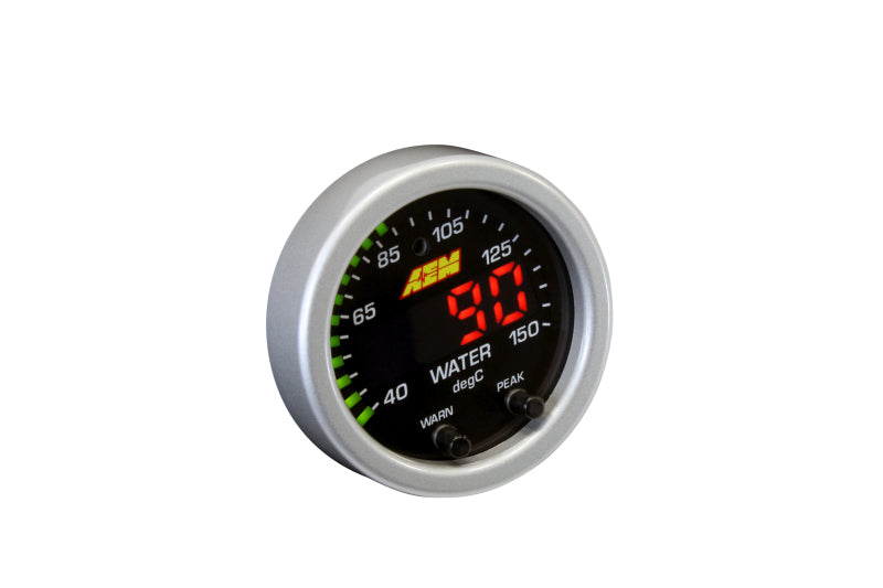AEM X-Series Temperature 100-300F Gauge Kit (ONLY Black Bezel and Water Temp. Faceplate) (view 9)