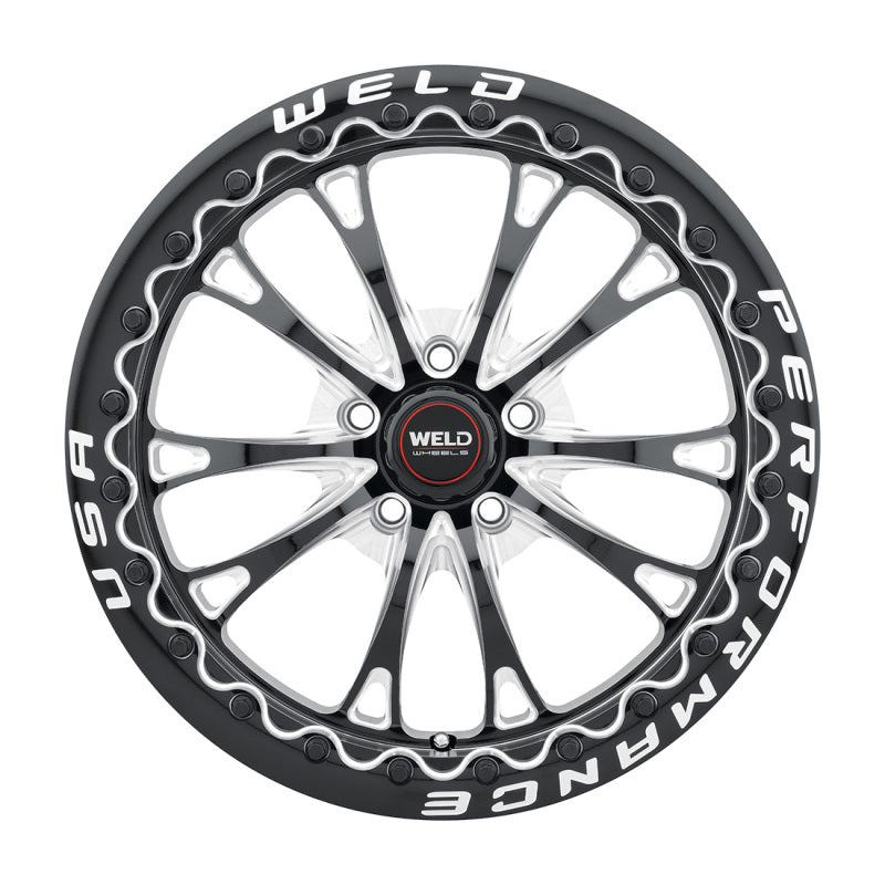 Weld S908 18X10 Belmont Drag Beadlock 5X115 ET30 BS6.70 Gloss Black MIL Dia 78.1 (view 2)