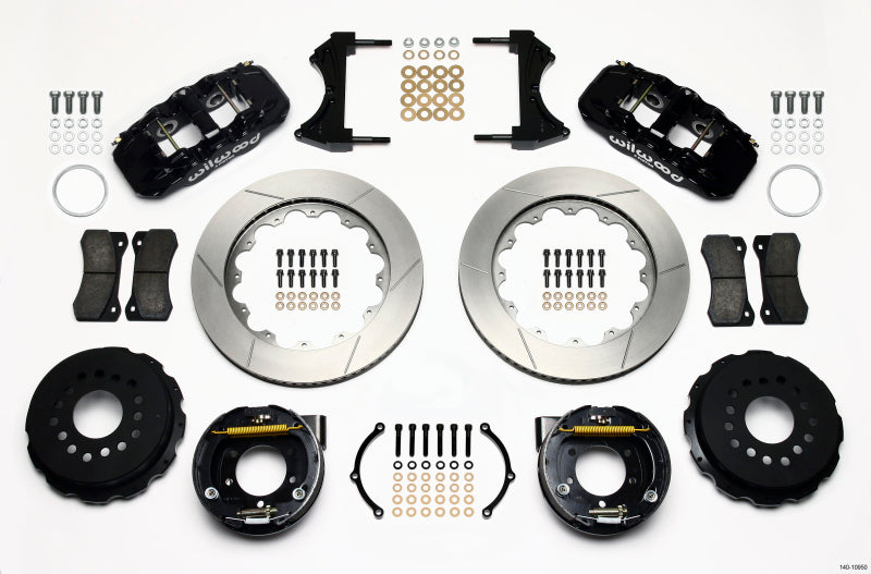 Wilwood AERO4 Rear P-Brake Kit 14.00in 2005-2014 Mustang Main image