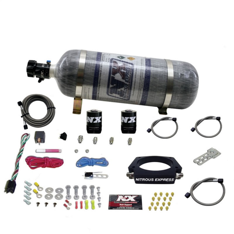 Nitrous Express GM LS 90mm Nitrous Plate Kit (50-400HP) w/12lb Composite Bottle (view 2)