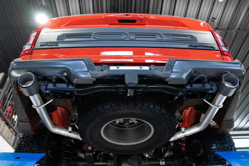 MBRP 2021+ Ford F-150 Raptor Axle-Back Dual Rear Exit T304 Performance Exhaust Sys (view 2)